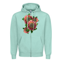 Seafoam 4 crimson blaze sunflower Zipper Hoodie - LillyAllenDesigns