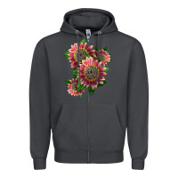 Smoke 4 crimson blaze sunflower Zipper Hoodie - LillyAllenDesigns