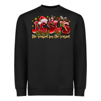 Black Jesus The Reason For The Season Heavyweight Sweatshirt - CowhideDigitalArt