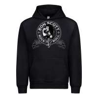 Black Bon Scott Rock n' Roll Lion Shield Urban Hoodie - trangStudio