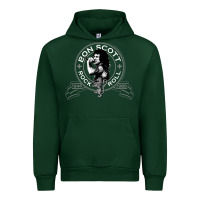 Forest Green Bon Scott Rock n' Roll Lion Shield Urban Hoodie - trangStudio
