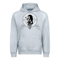 Heather Grey Bon Scott Rock n' Roll Lion Shield Urban Hoodie - trangStudio