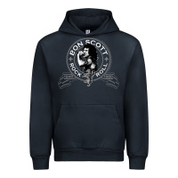 Navy Bon Scott Rock n' Roll Lion Shield Urban Hoodie - trangStudio