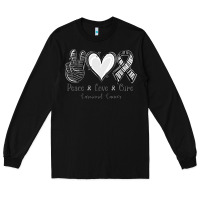 Black Peace Love Cure Carcinoid Cancer Long Sleeve Tee - Jasminsmagicworld