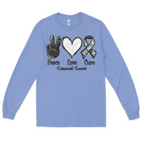 Colony Blue Peace Love Cure Carcinoid Cancer Long Sleeve Tee - Jasminsmagicworld