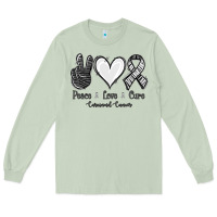 Matcha Peace Love Cure Carcinoid Cancer Long Sleeve Tee - Jasminsmagicworld