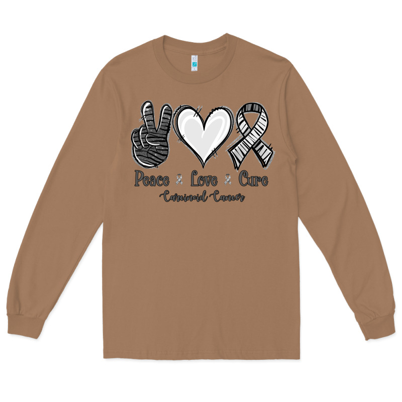 Peace Love Cure Carcinoid Cancer Long Sleeve Tee by Jasminsmagicworld | Teevron