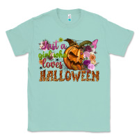 Seafoam Just a girl who loves Halloween Classic Tee - NancyCooperArtShop