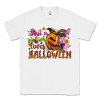 White Just a girl who loves Halloween Classic Tee - NancyCooperArtShop