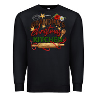 Black grandma's Christmas kitchen Premium Sweatshirt - BarkalooDesign
