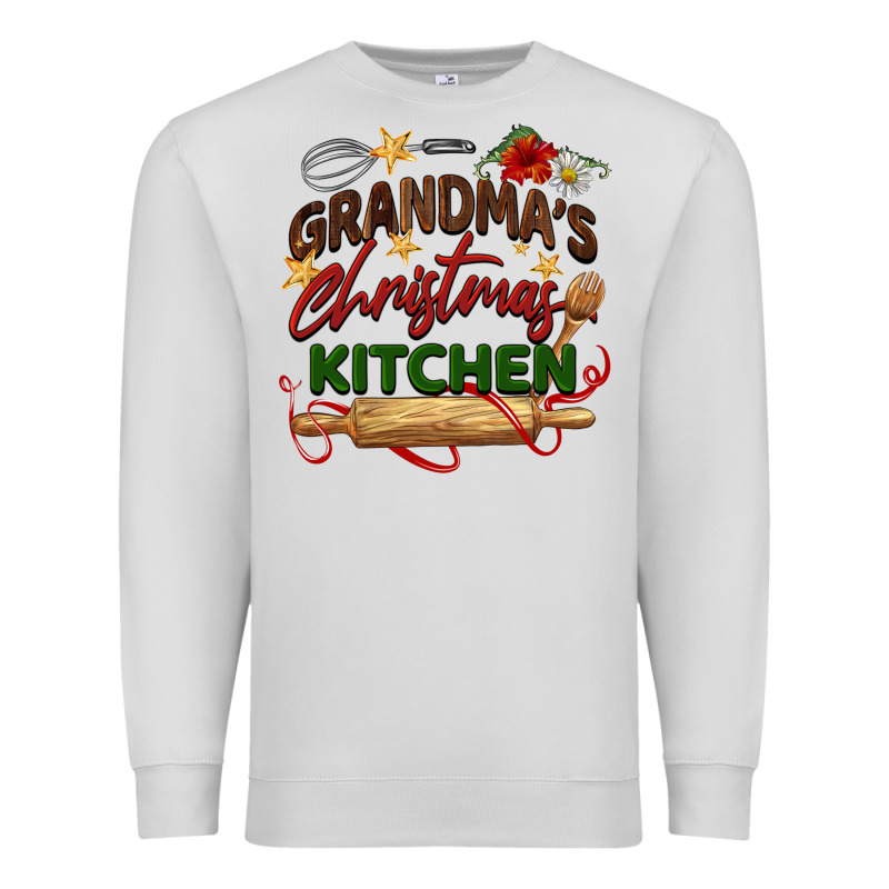 Grandma's Christmas Kitchen Premium Sweatshirt by BarkalooDesign | Teevron