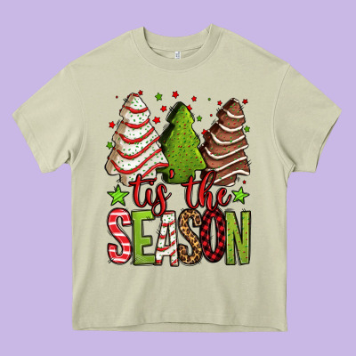 Tis The Season Christmas Cakes Heavy Core Tee Designed By Jasminsmagicworld