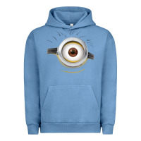 Pigment Pebble Blue Carl Side Smile Urban Hoodie - trangStudio