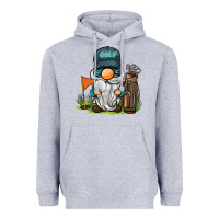 Heather Grey golf gnome Heavyweight Hoodie - BarkalooDesign