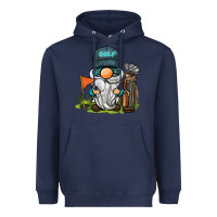 Navy golf gnome Heavyweight Hoodie - BarkalooDesign