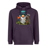 Plum golf gnome Heavyweight Hoodie - BarkalooDesign