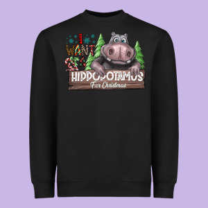 Iwant Hippopota Maps For Christmas Heavyweight Sweatshirt Designed By Cowhidedigitalart