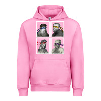 Fuchsia Pink Ninja Artists Leonardo Donatello Raphael Michelangelo Parody Renaissan Urban Hoodie - trangStudio