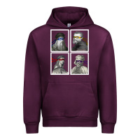Mauve Wine Ninja Artists Leonardo Donatello Raphael Michelangelo Parody Renaissan Urban Hoodie - trangStudio