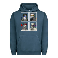 Pigment Midnight Navy Ninja Artists Leonardo Donatello Raphael Michelangelo Parody Renaissan Urban Hoodie - trangStudio