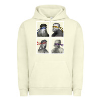 Pigment Pistachio Ninja Artists Leonardo Donatello Raphael Michelangelo Parody Renaissan Urban Hoodie - trangStudio