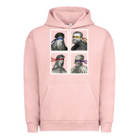 Pigment Salmon Ninja Artists Leonardo Donatello Raphael Michelangelo Parody Renaissan Urban Hoodie - trangStudio