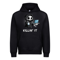 Black killin' it shirt funny grim reaper halloween sarcasm Urban Hoodie - trangStudio