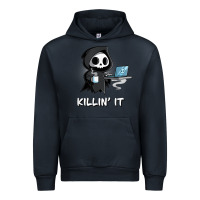 Navy killin' it shirt funny grim reaper halloween sarcasm Urban Hoodie - trangStudio