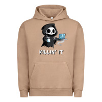 Pigment Burro killin' it shirt funny grim reaper halloween sarcasm Urban Hoodie - trangStudio
