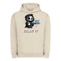 Pigment French Oak killin' it shirt funny grim reaper halloween sarcasm Urban Hoodie - trangStudio