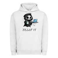 Pigment Lunar Rock killin' it shirt funny grim reaper halloween sarcasm Urban Hoodie - trangStudio
