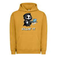 Pigment Peanut Butter killin' it shirt funny grim reaper halloween sarcasm Urban Hoodie - trangStudio