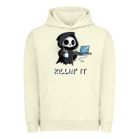 Pigment Pistachio killin' it shirt funny grim reaper halloween sarcasm Urban Hoodie - trangStudio