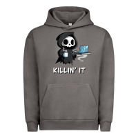 Pigment Tornado killin' it shirt funny grim reaper halloween sarcasm Urban Hoodie - trangStudio