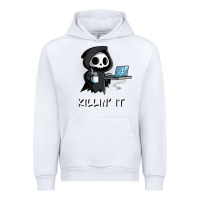 White killin' it shirt funny grim reaper halloween sarcasm Urban Hoodie - trangStudio