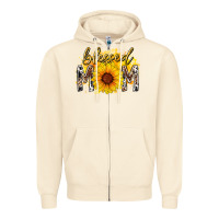 Sandshell blessed mom sunflower Zipper Hoodie - RacoonDesign