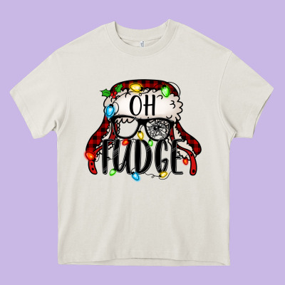 Oh Fudge Christmas Story Heavy Core Tee Designed By Jasminsmagicworld