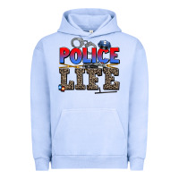Pigment Grape Ice police life Urban Hoodie - AdoDesignShop