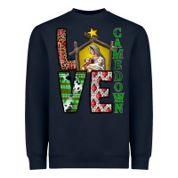 Navy Love Come Down Heavyweight Sweatshirt - CowhideDigitalArt
