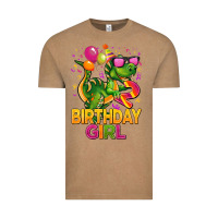 2rd Birthday Girl T Rex Pink Vintage Tee | Teevron