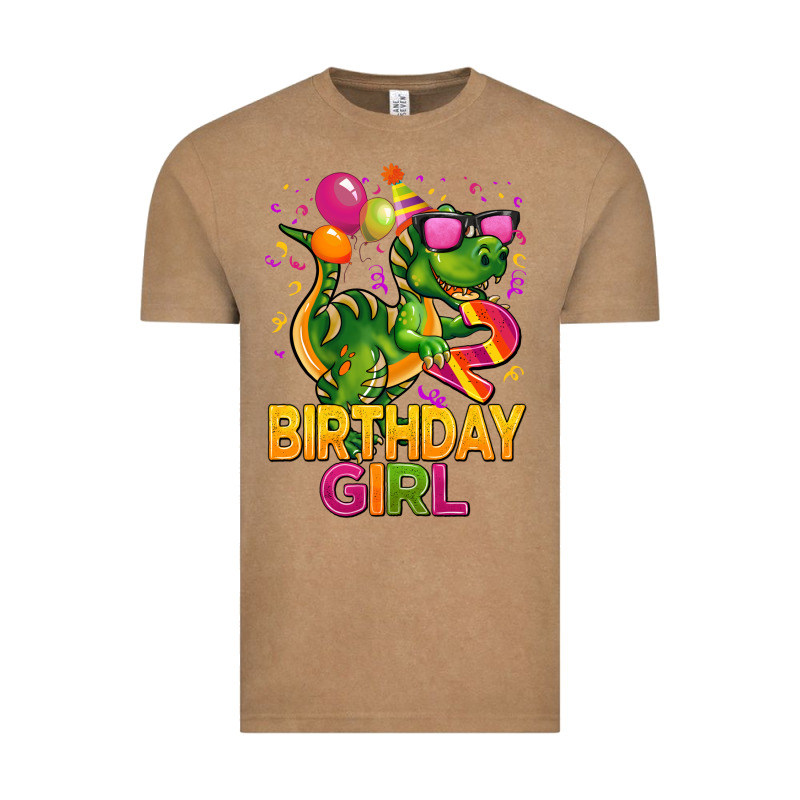 2rd Birthday Girl T Rex Pink Vintage Tee by CowGirlArtShop | Teevron