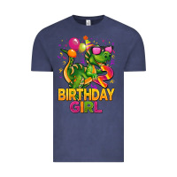 Vintage Denim 2rd birthday girl t rex pink Vintage Tee - CowGirlArtShop
