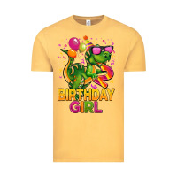 Vintage Mustard 2rd birthday girl t rex pink Vintage Tee - CowGirlArtShop
