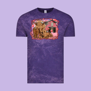 Valentine's Day Mama Cow And Baby Cows Vintage Tee Designed By Ranaportraitstore