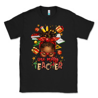 Black one merry teacher afro messy bun Classic Tee - texasbilliewilder