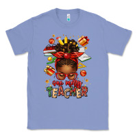 Colony Blue one merry teacher afro messy bun Classic Tee - texasbilliewilder