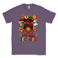 Lavender one merry teacher afro messy bun Classic Tee - texasbilliewilder