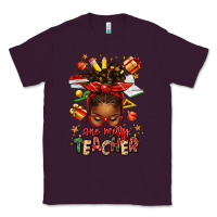 Plum one merry teacher afro messy bun Classic Tee - texasbilliewilder