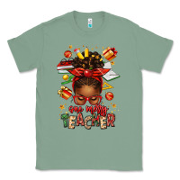 Sage one merry teacher afro messy bun Classic Tee - texasbilliewilder