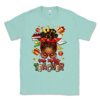 Seafoam one merry teacher afro messy bun Classic Tee - texasbilliewilder